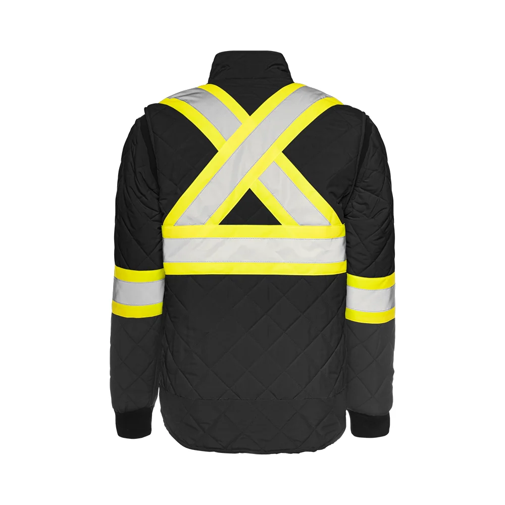 Wasip TJ1 Hi-Vis Quilted Freezer Jacket w/ 4" Reflective Tape - Image 5