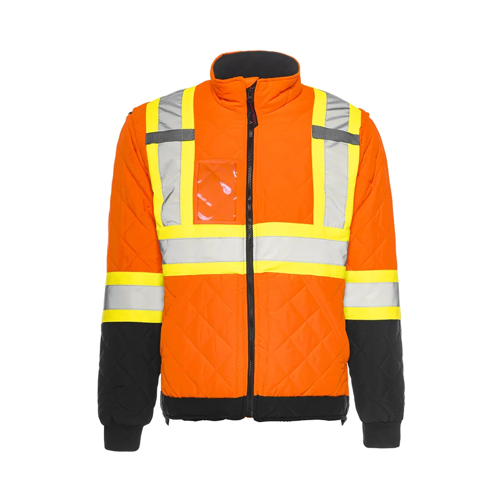 Wasip TJ1 Hi-Vis Quilted Freezer Jacket w/ 4" Reflective Tape - Image 6