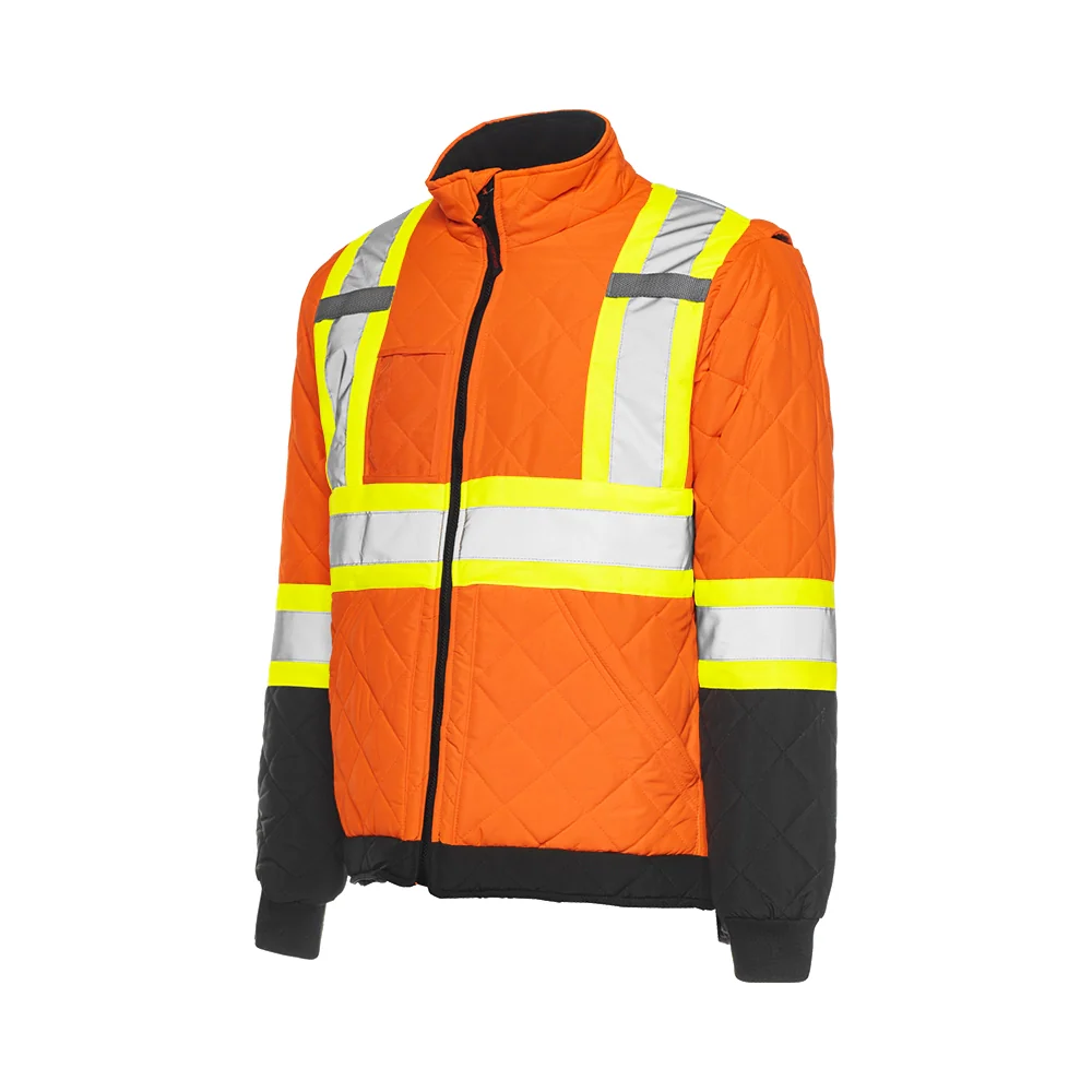 Wasip TJ1 Hi-Vis Quilted Freezer Jacket w/ 4" Reflective Tape - Image 7