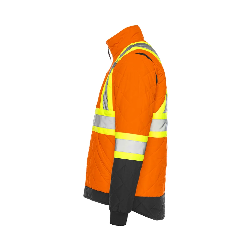 Wasip TJ1 Hi-Vis Quilted Freezer Jacket w/ 4" Reflective Tape - Image 8