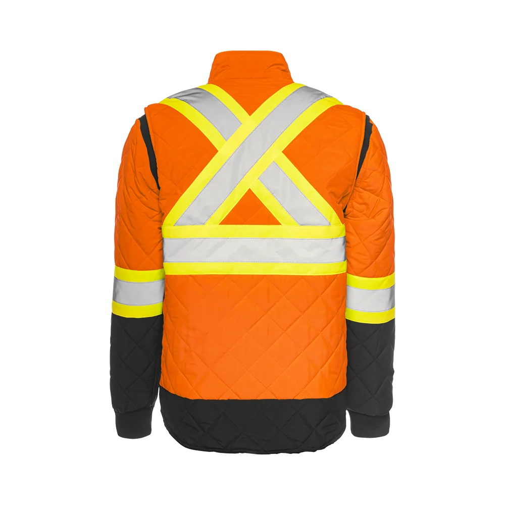 Wasip TJ1 Hi-Vis Quilted Freezer Jacket w/ 4" Reflective Tape - Image 9