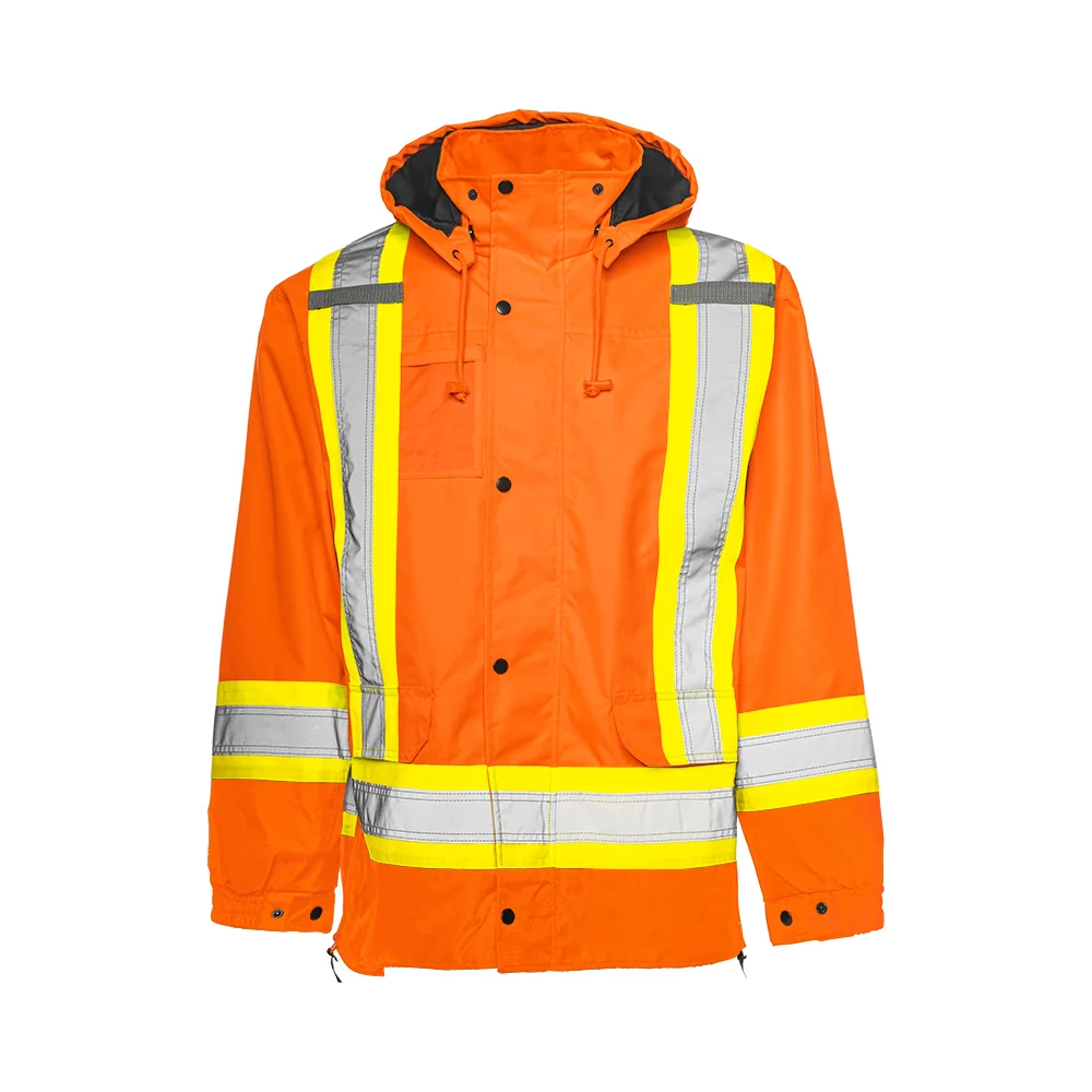 Wasip TP6 6-In-1 Winter Traffic Parka w/ 4" Reflective Tape - Image 4