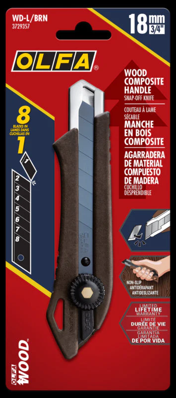 OLFA 18mm Wood Composite Ratchet Lock Utility Knife