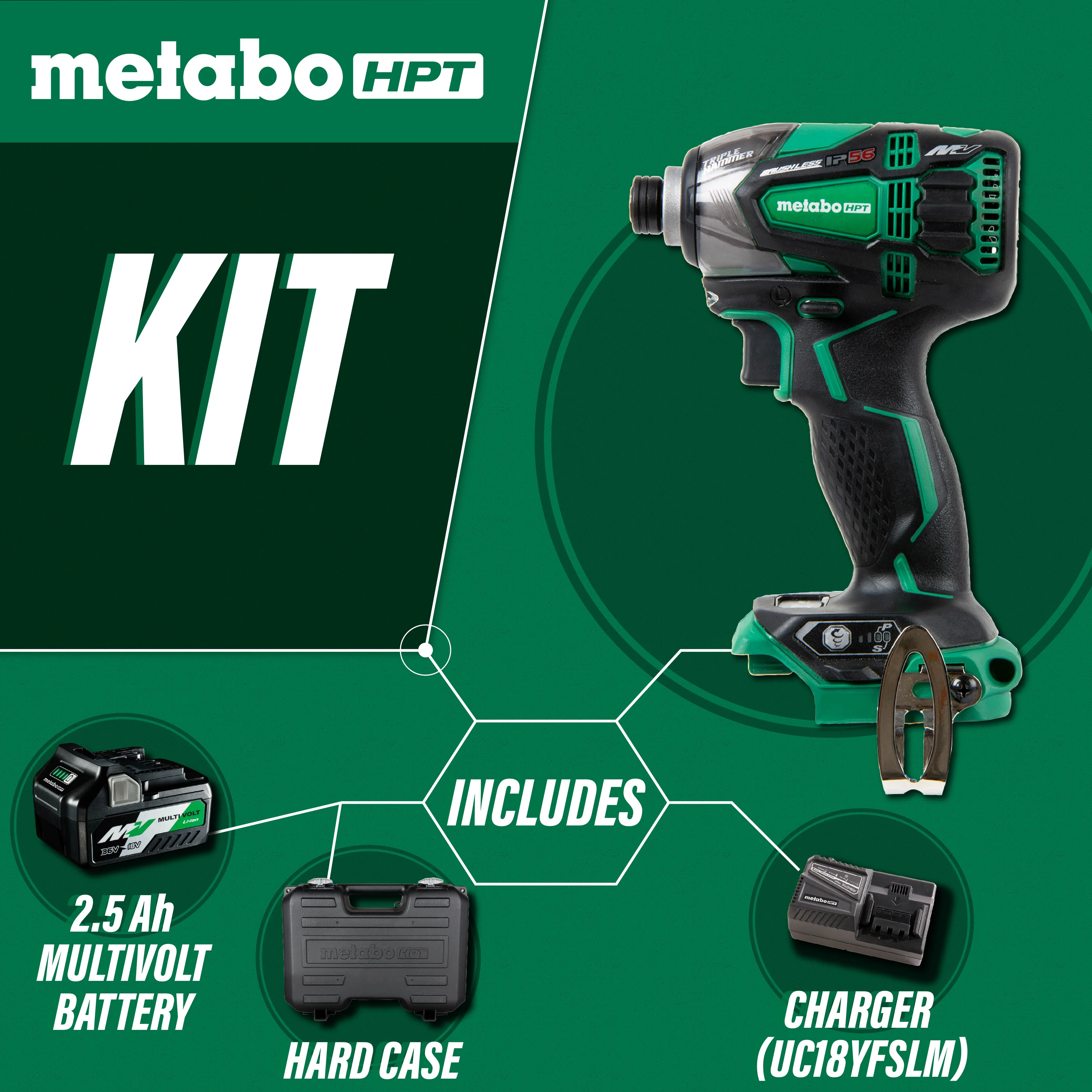 Metabo 36V Brushless 1/4" Impact Driver Kit - Image 3