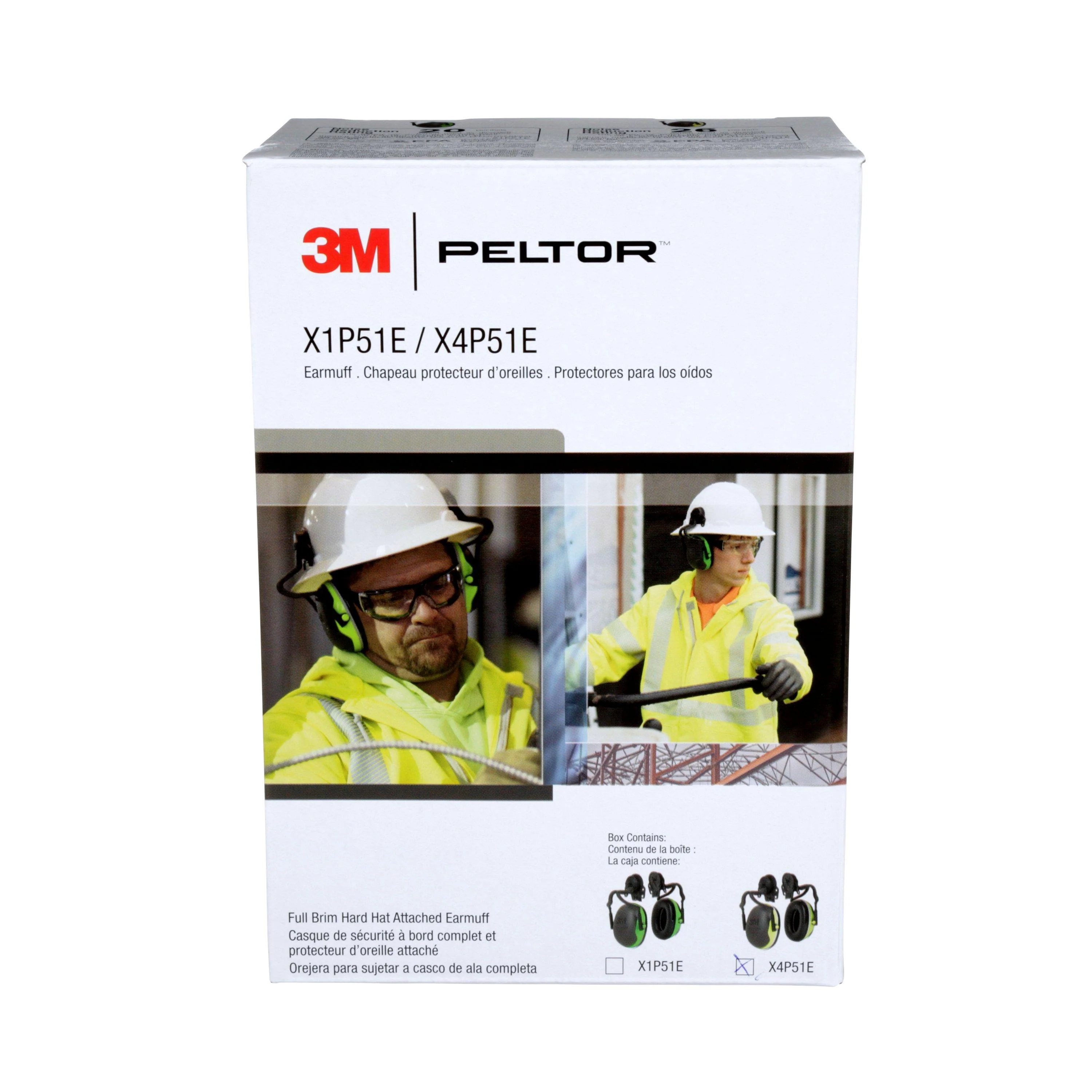 3Mâ„¢ PELTORâ„¢ X Series Full Brim Hard Had Attached Earmuffs - Image 4