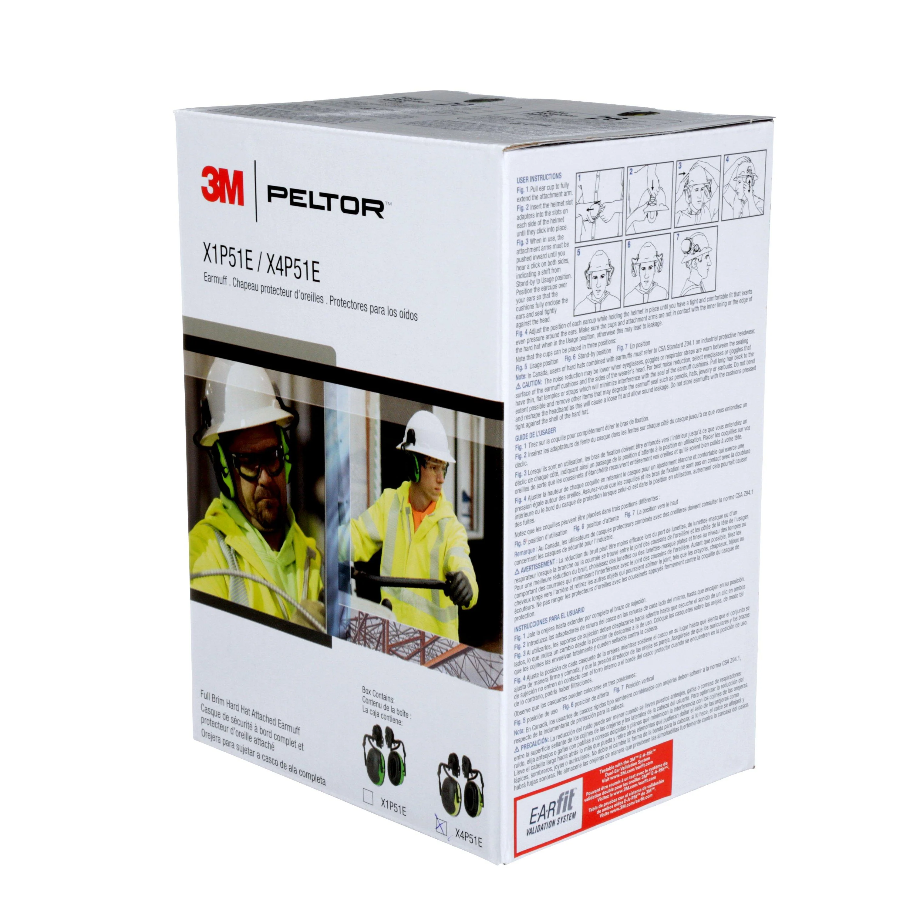 3Mâ„¢ PELTORâ„¢ X Series Full Brim Hard Had Attached Earmuffs - Image 6